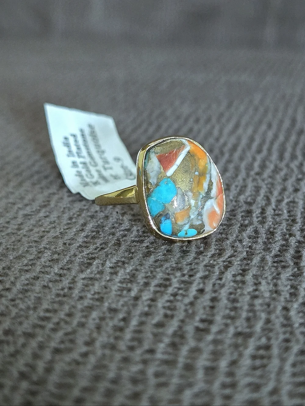 Shivam Misshapened Copper Turquoise Ring💍 - NWT